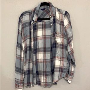 Blue multicolor flannel shirt